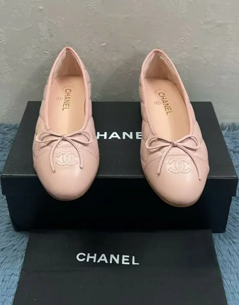 Chanel Light Pink Ballet Flats Chanel Light Pink Ballet Flats
