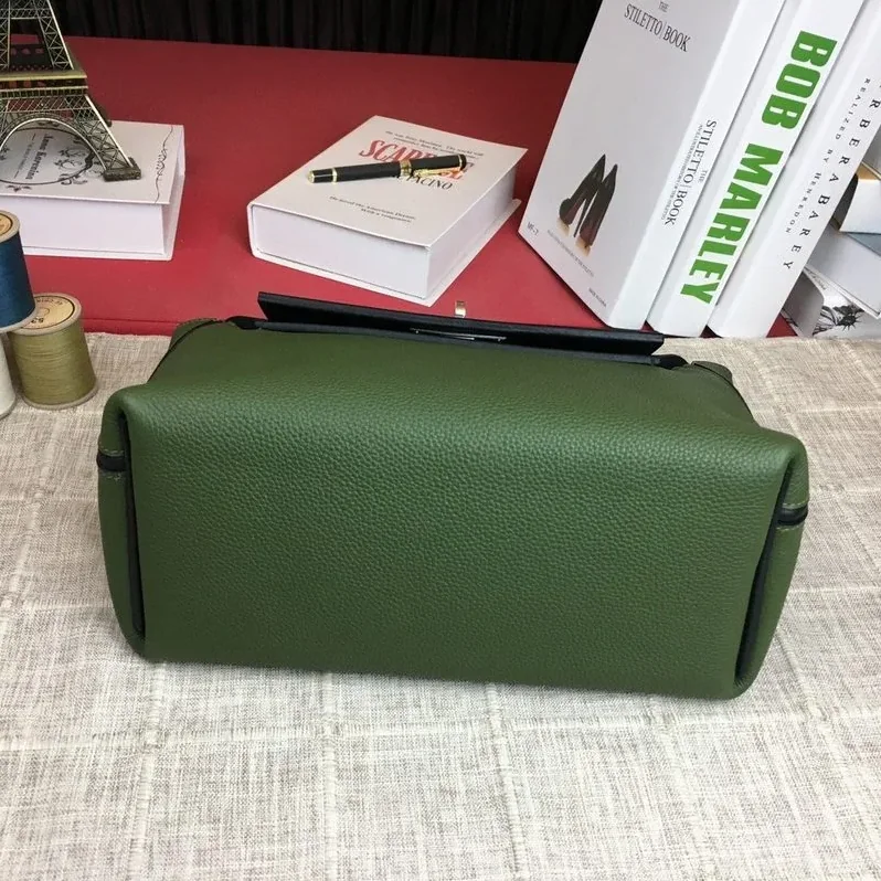 Hermes Clemence Swift Green Silver Hardware Hermes Clemence Swift Green Silver Hardware
