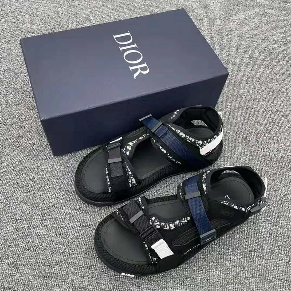 Dior Atlas Sandal Beige and Black Dior Oblique Jacquard and Black Suede for Women Dior Atlas Sandal Beige and Black Dior Oblique Jacquard and Black Suede for Women