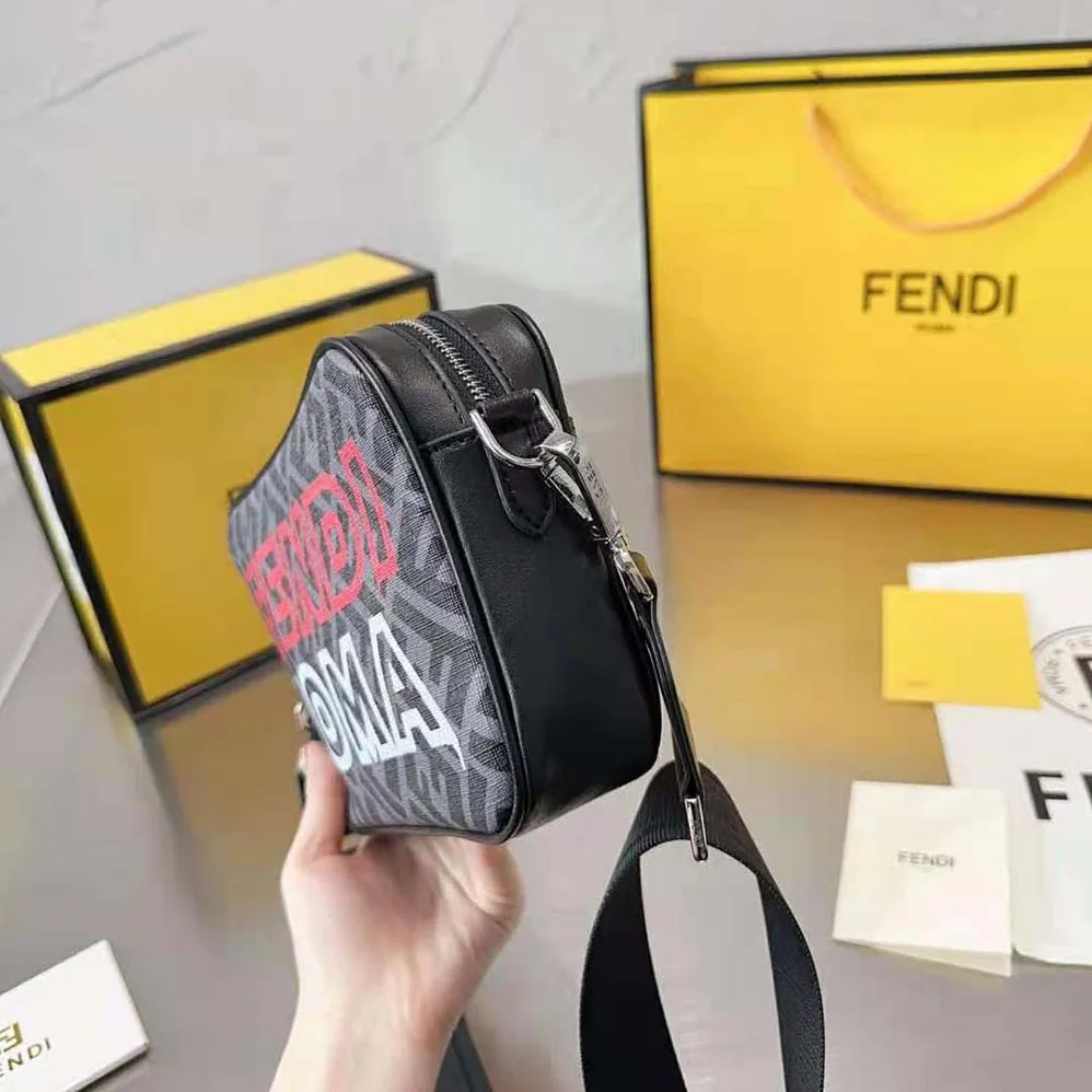 Fendi Camera Case Lunar New Year Capsule Gray Fabric Bag for Men