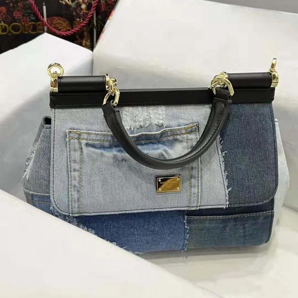 Dolce Gabbana D&G Large Sicily Handbag for Women in Blue