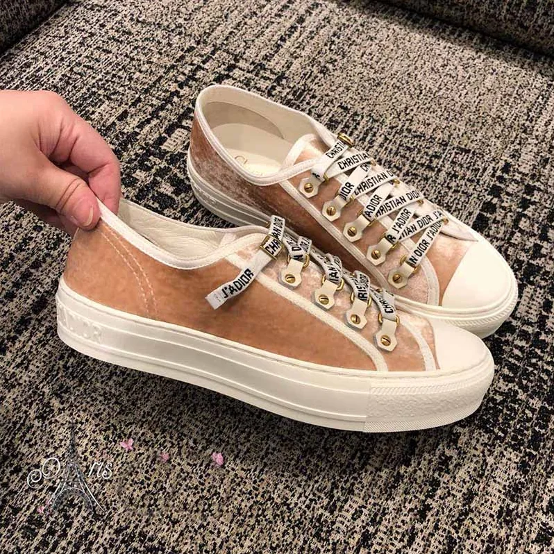 Dior Shoes Walk'n'Dior Velvet Sneaker for Women in Pink Dior Shoes Walk'n'Dior Velvet Sneaker for Women in Pink