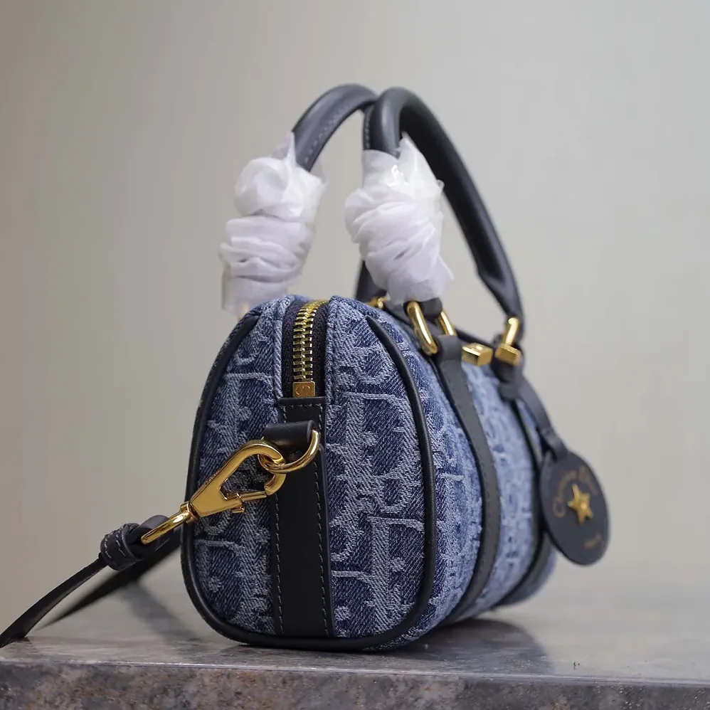 Dior Groove 20 Bag Blue Denim Dior Oblique Jacquard for Women