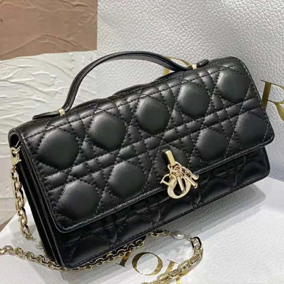 Dior Mini Miss Dior Bag Black Cannage Lambskin for Women