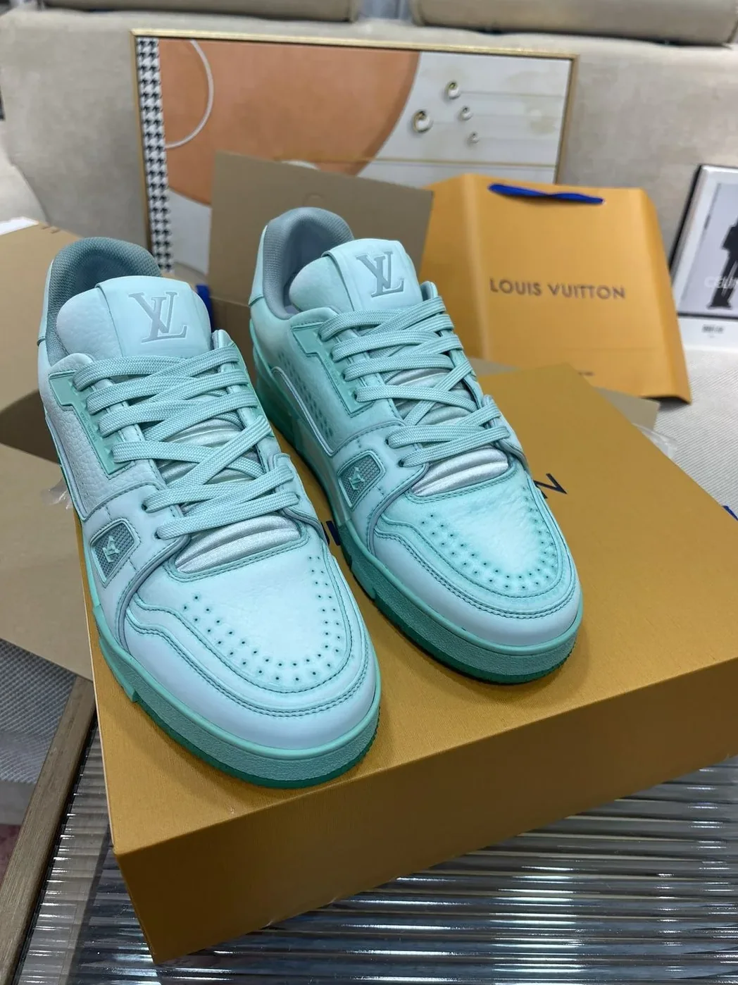 Louis Vuitton Trainer Sneaker LV Mint Louis Vuitton Trainer Sneaker LV Mint