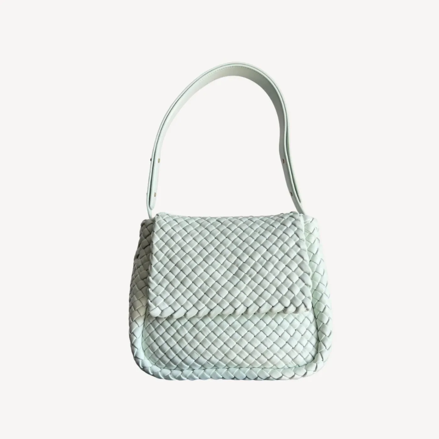 Bottega Veneta Small Cobble Shoulder Bag White / Bottega Veneta Small Cobble Shoulder Bag White /