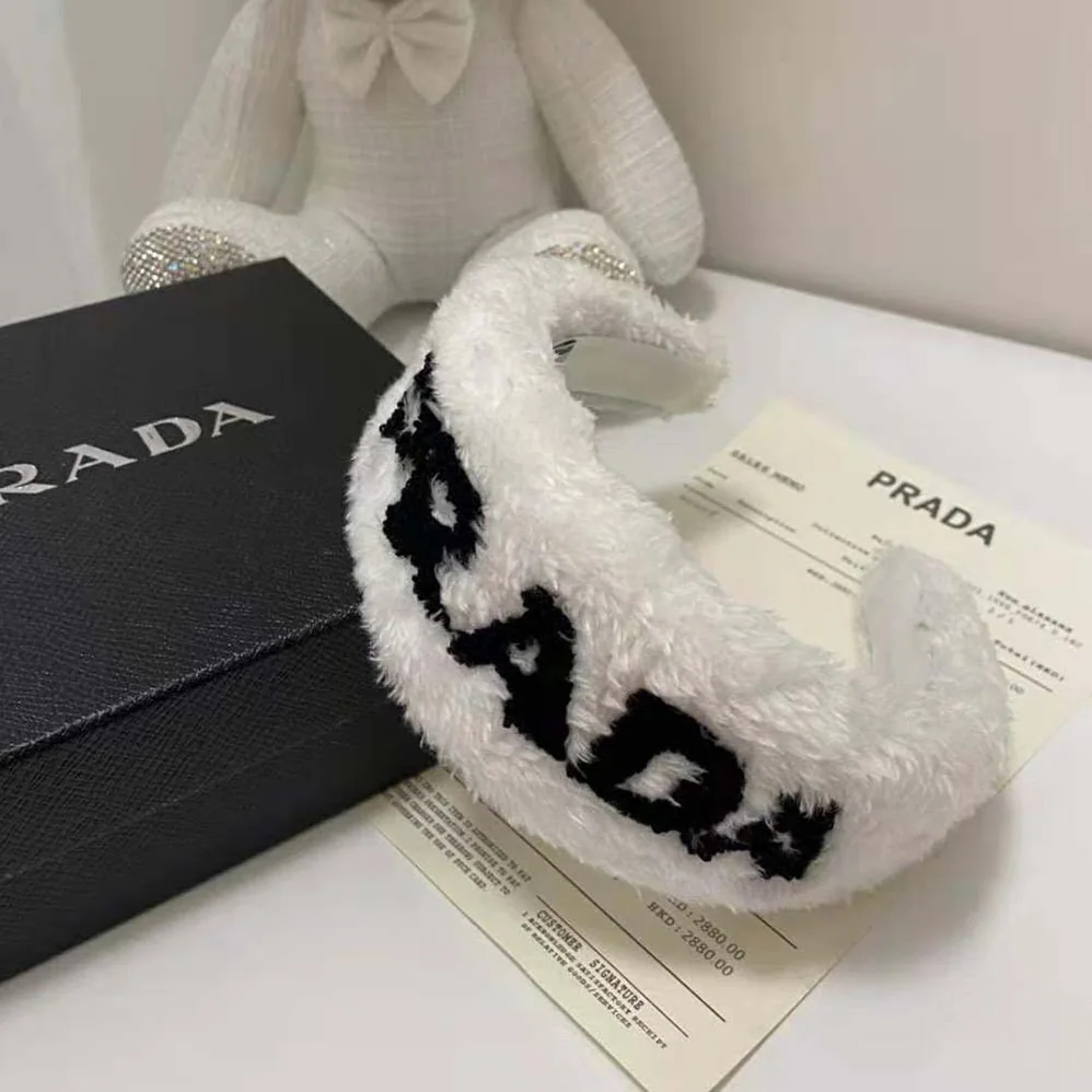 Prada Terrycloth Headband with A Beguiling Rounded Design for Women Prada Terrycloth Headband with A Beguiling Rounded Design for Women