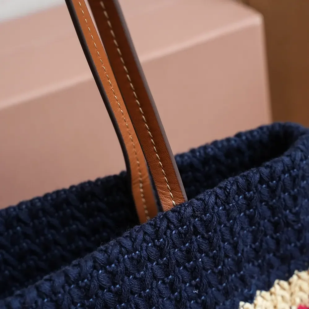 Miu Miu Raffia for Women in effect Woven Tote Bag