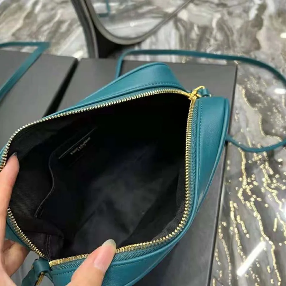 Saint Laurent YSL Lou Camera Bag in Supple Quilted Leather for Women in Dark Green Saint Laurent YSL Lou Camera Bag in Supple Quilted Leather for Women in Dark Green