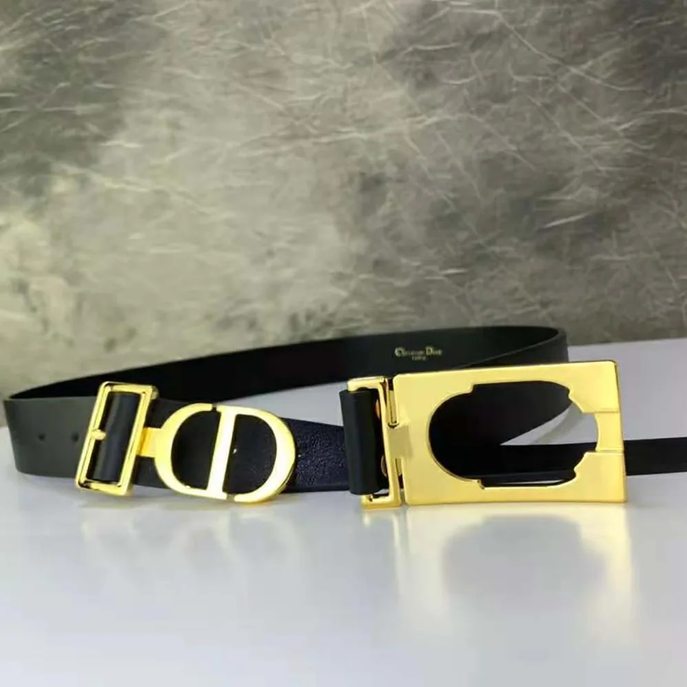 Dior 30 Montaigne Belt Black Smooth Calfskin, 30 MM for Women Dior 30 Montaigne Belt Black Smooth Calfskin, 30 MM for Women