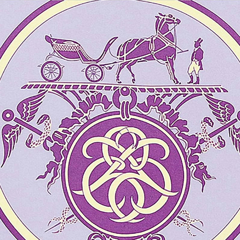 Hermes Ex-Libris Scarf 90 for Women in Purple