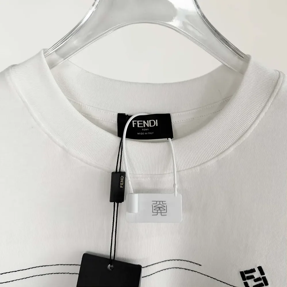 Fendi White Cotton T for Men in shirt Fendi White Cotton T for Men in shirt