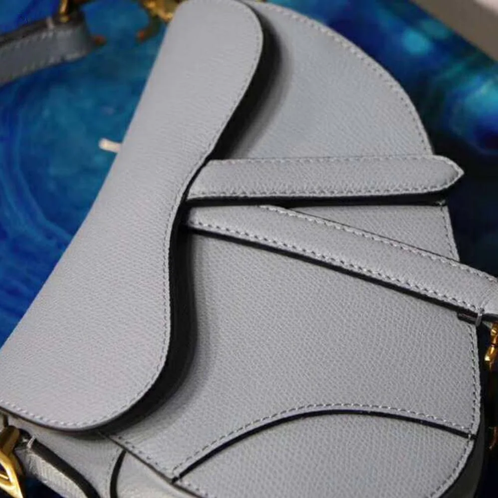 Dior Mini Saddle Bag in Calfskin for Women in Blue Dior Mini Saddle Bag in Calfskin for Women in Blue