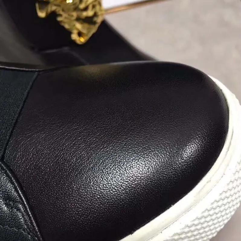 Versace Shoes Palazzo High-Top Sneakers for Men in Black