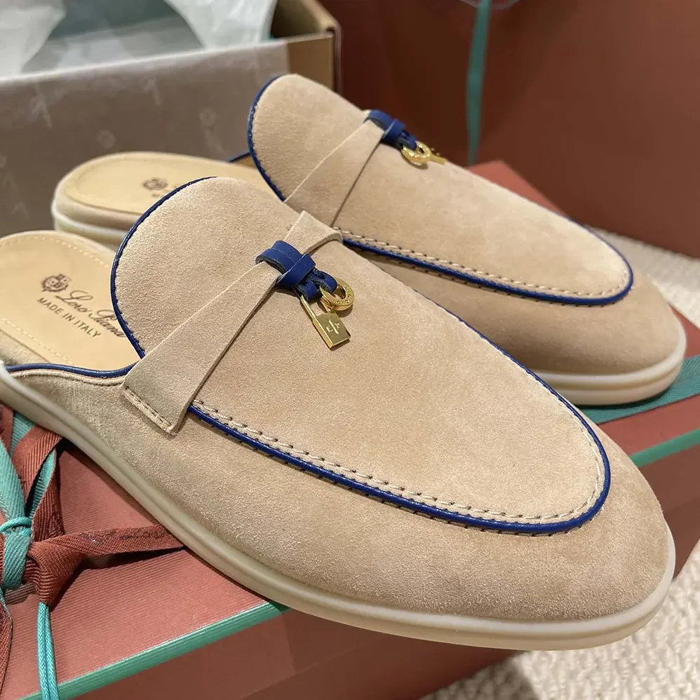 Loro Piana Charms Walk Babouche Loafer for Unisex in Beige Loro Piana Charms Walk Babouche Loafer for Unisex in Beige
