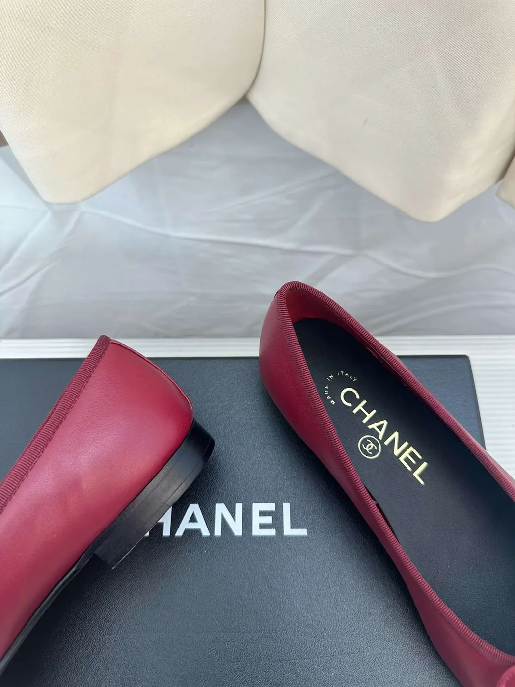 Chanel Ballerina Logo Ballet Burgundy Chanel Ballerina Logo Ballet Burgundy