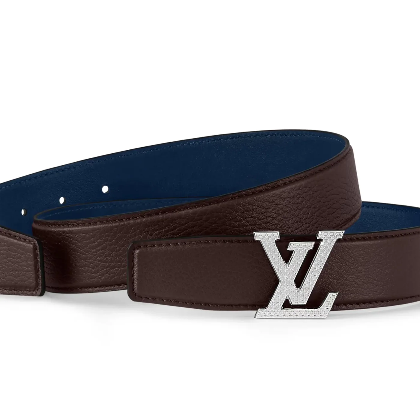 Louis Vuitton LV Heritage Reversible Belt Brown in Navy