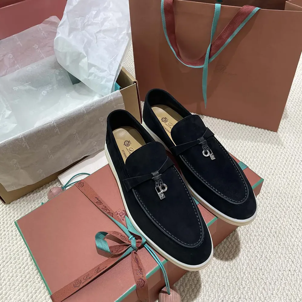 Loro Piana Summer Charms Walk Loafers for Unisex in Black