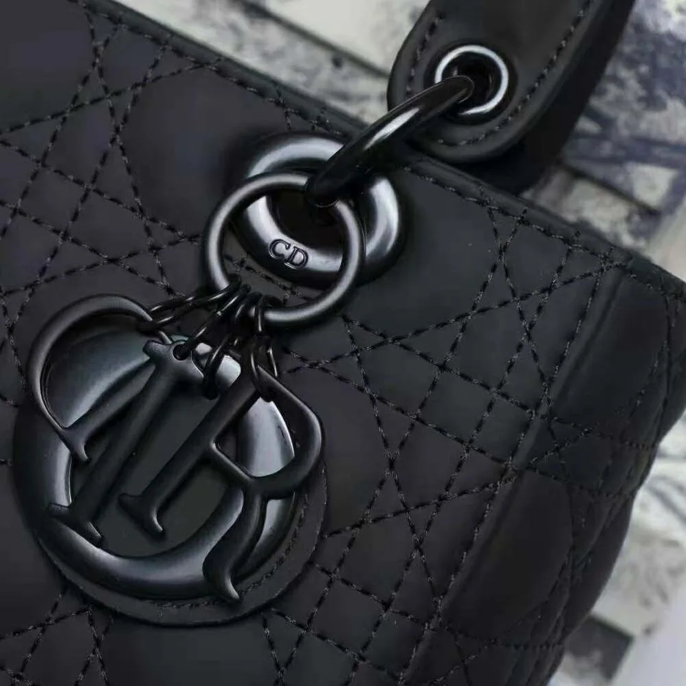 Dior Medium Lady Dior Bag Black Ultramatte Cannage Calfskin for Women Dior Medium Lady Dior Bag Black Ultramatte Cannage Calfskin for Women