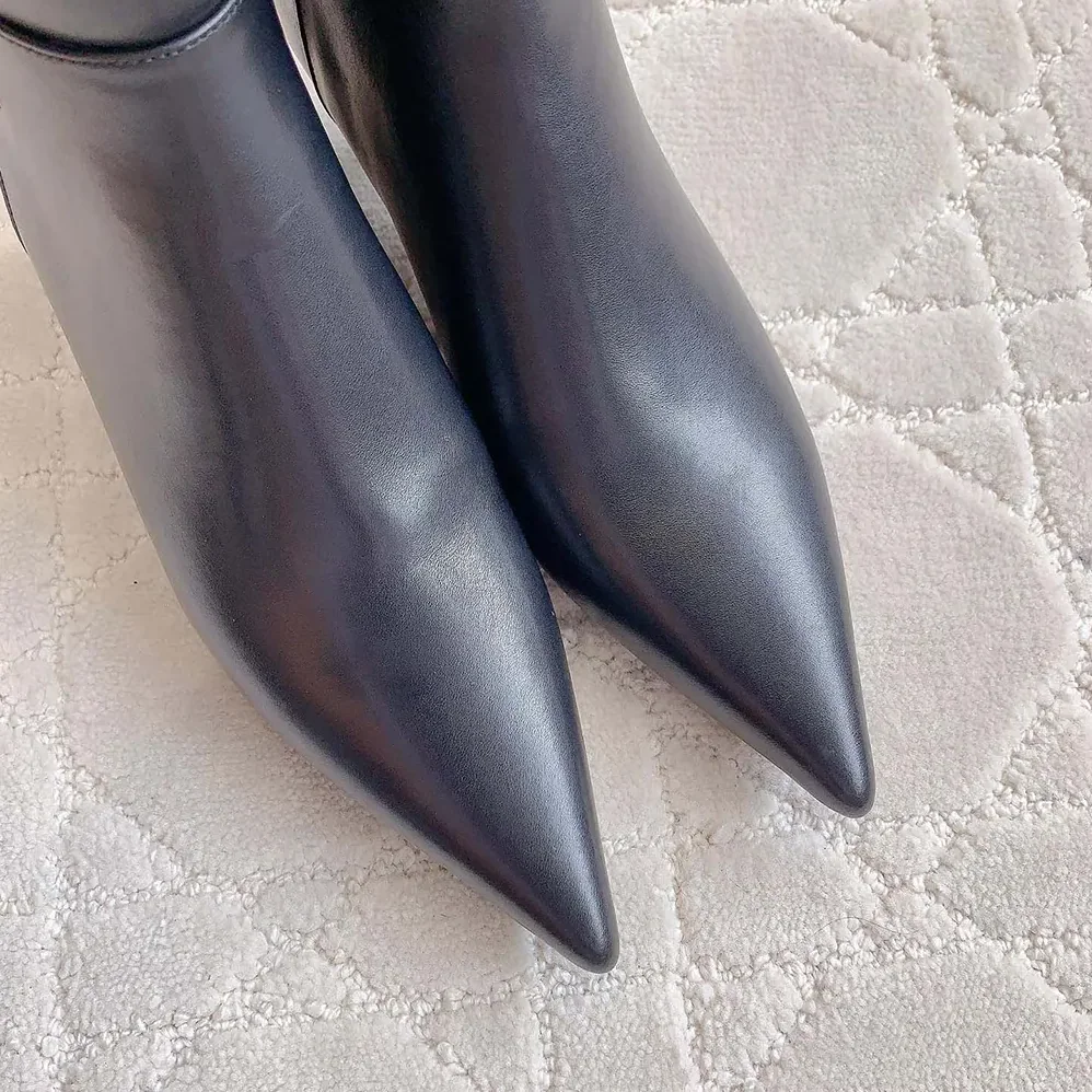 Jimmy Choo Cycas Knee Boot 95 Black Nappa Leather Knee for Women in High Boots Jimmy Choo Cycas Knee Boot 95 Black Nappa Leather Knee for Women in High Boots