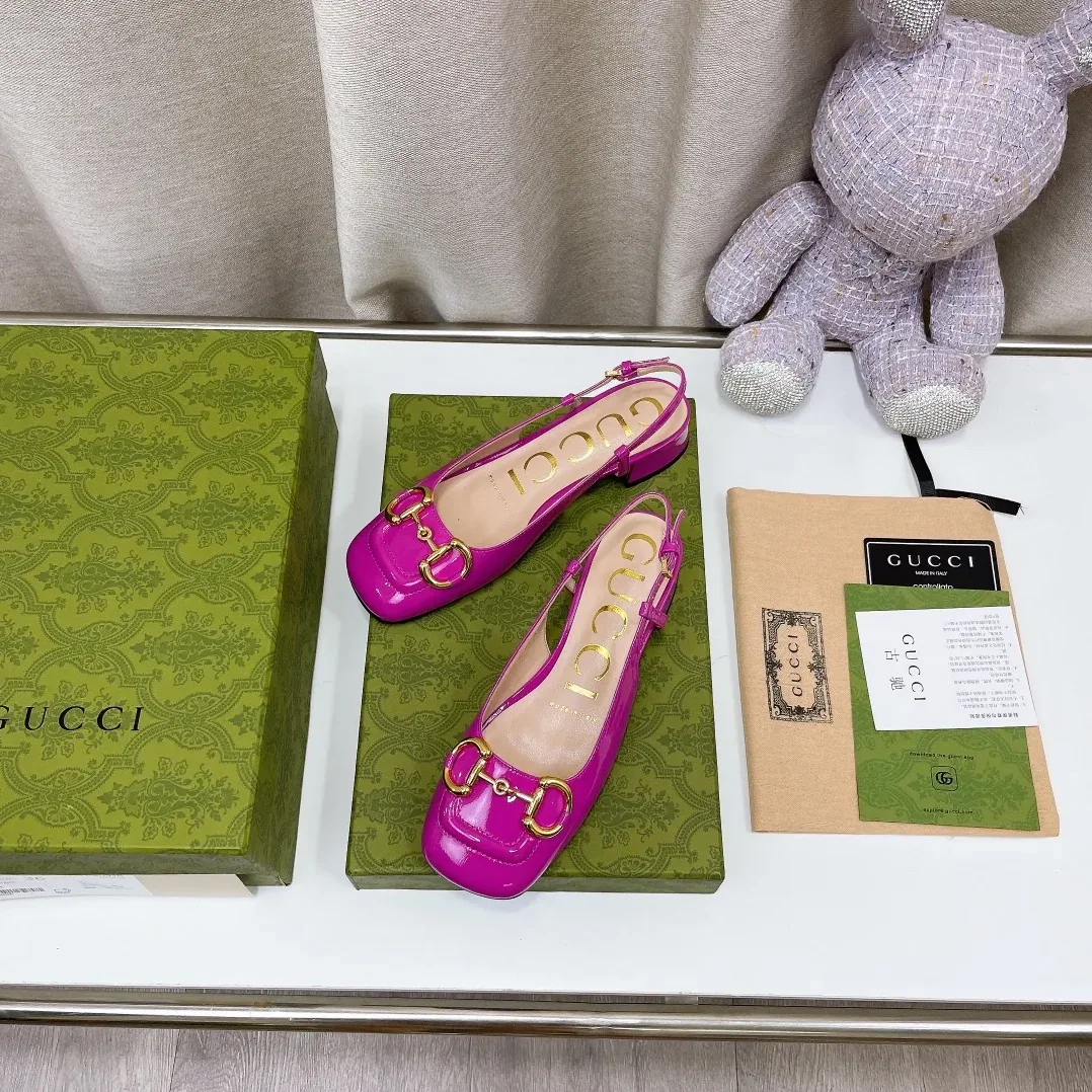 Gucci Slingback With Horsebit Dark Pink for Women