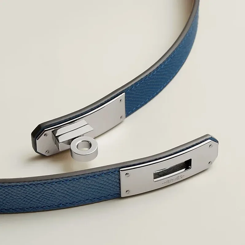 Hermes Kelly Pocket 18 Belt Bleu Tie