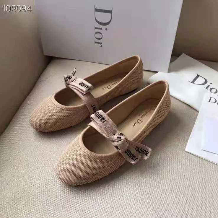 Dior Miss J'adior Ballet Flat in Technical Canvas for Women in Pink