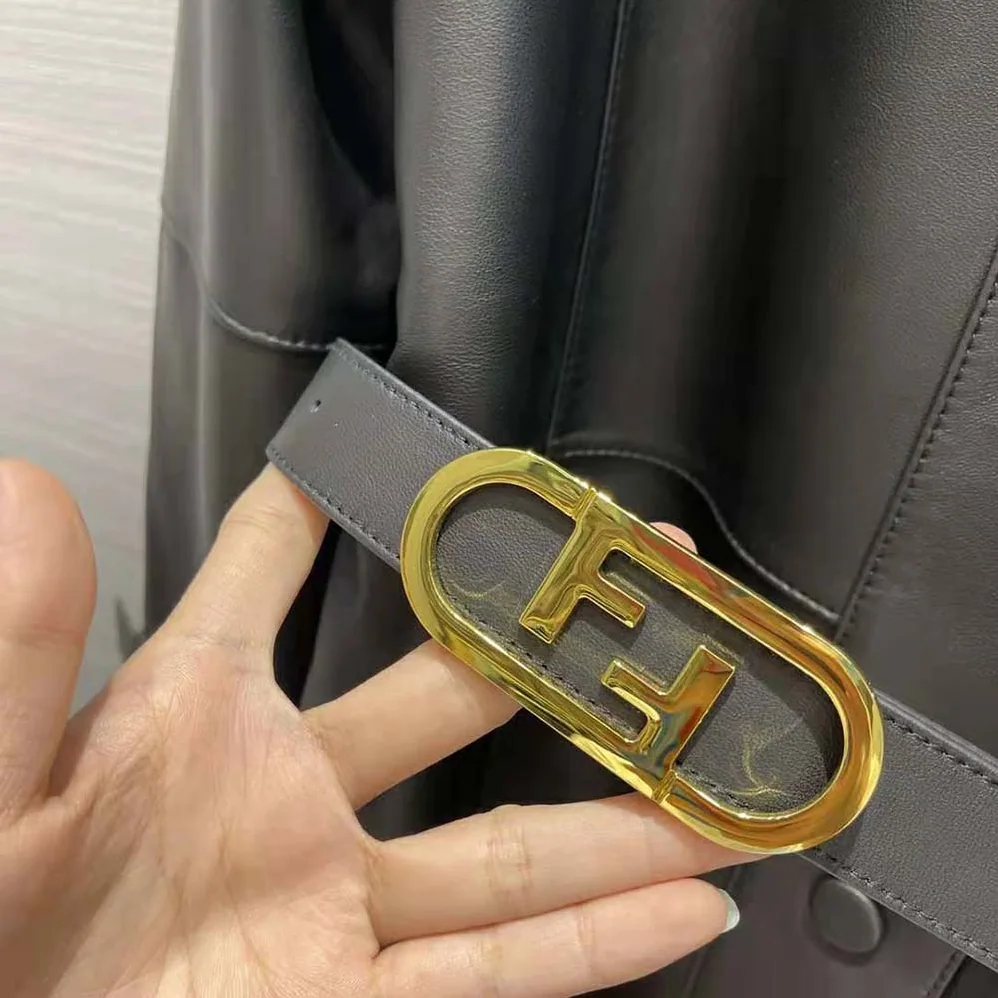 Fendi Black Waxed Leather Jacket for Women