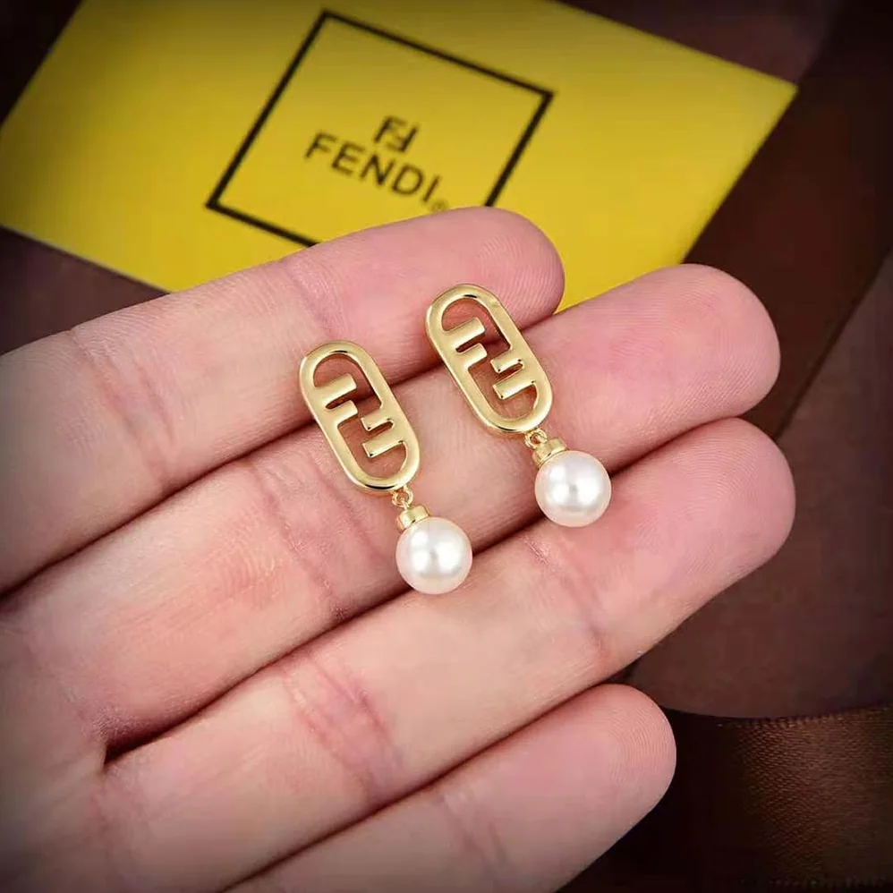 Fendi O'Lock Earrings Gold for Women in Colored Earrings Fendi O'Lock Earrings Gold for Women in Colored Earrings