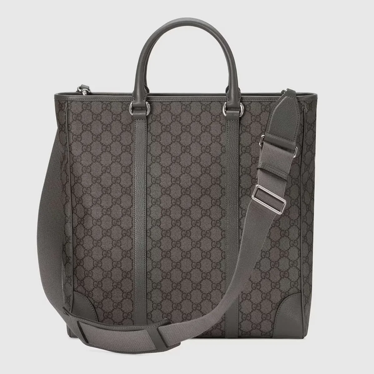 Gucci Ophidia Medium Tote Grey And Black Bag FACJY 1244- 14.2 Inches/ Gucci Ophidia Medium Tote Grey And Black Bag FACJY 1244- 14.2 Inches/
