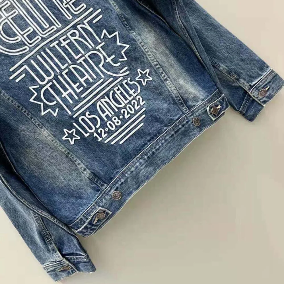Celine Trucker Jacket in Dark Union Wash Denim for Women