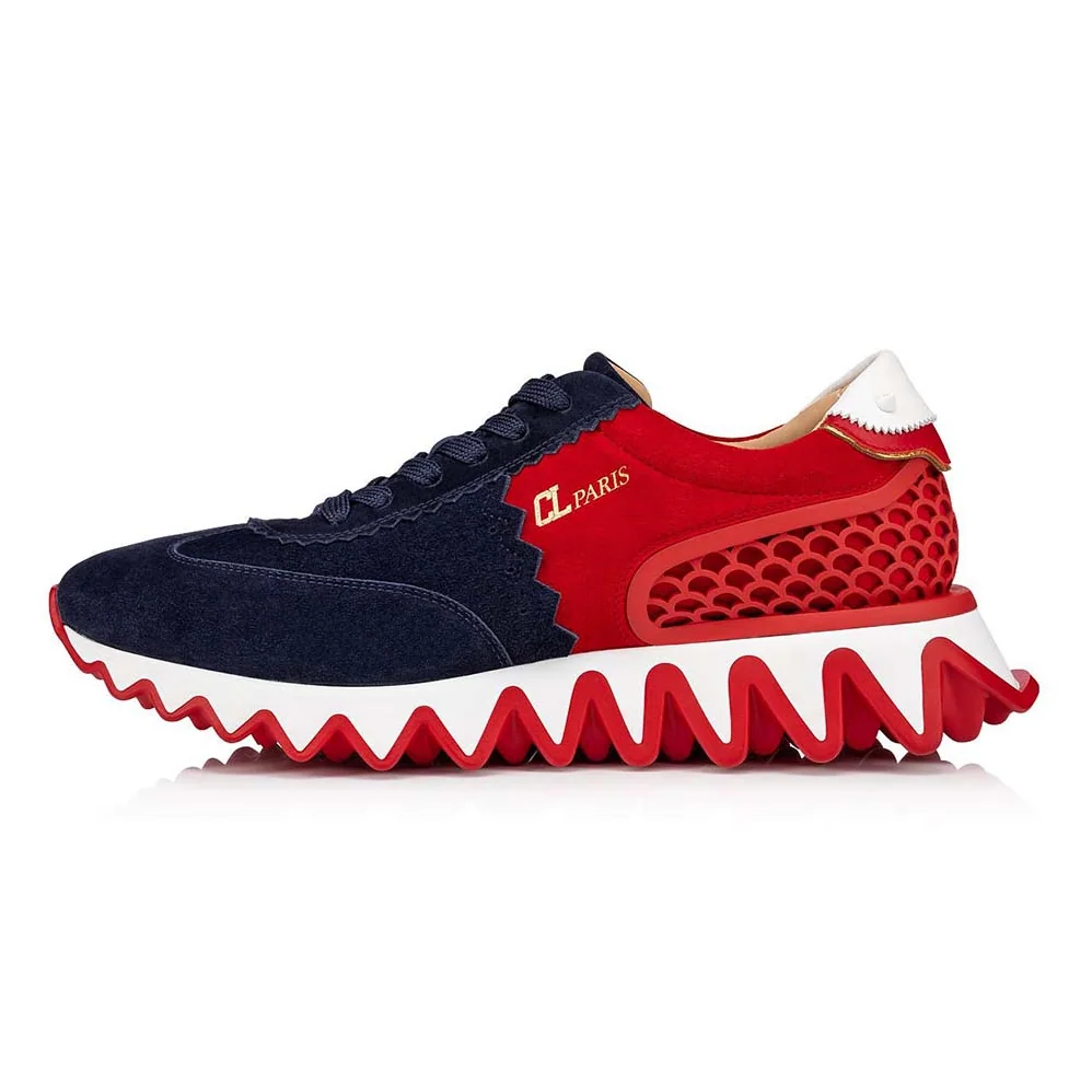 Christian Louboutin Loubishark Flat for Women in Navy Christian Louboutin Loubishark Flat for Women in Navy