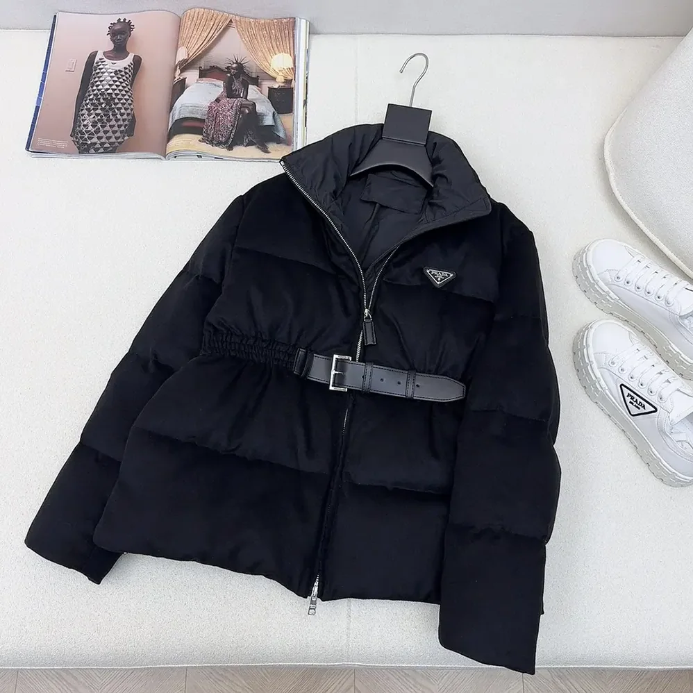 Prada Loden Down Jacket for Women in Navy Prada Loden Down Jacket for Women in Navy