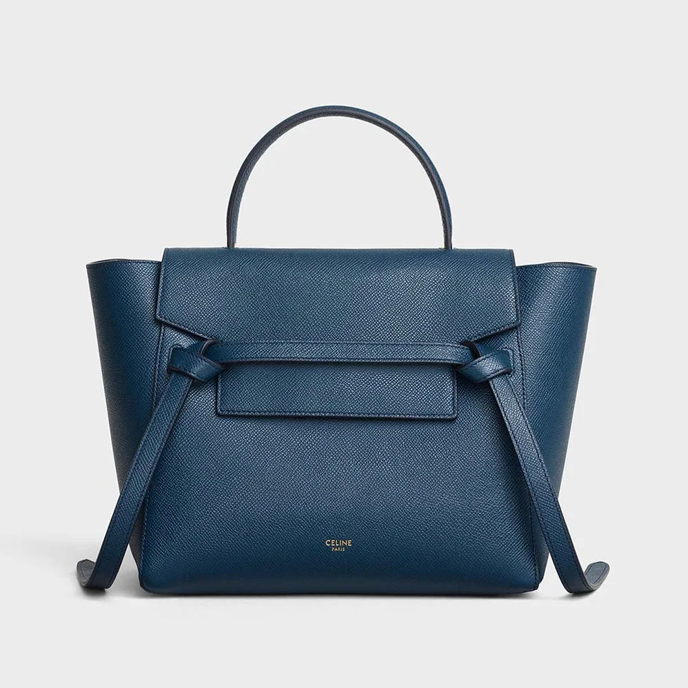 Celine Micro Belt Bag in Grained Calfskin for Women in Navy