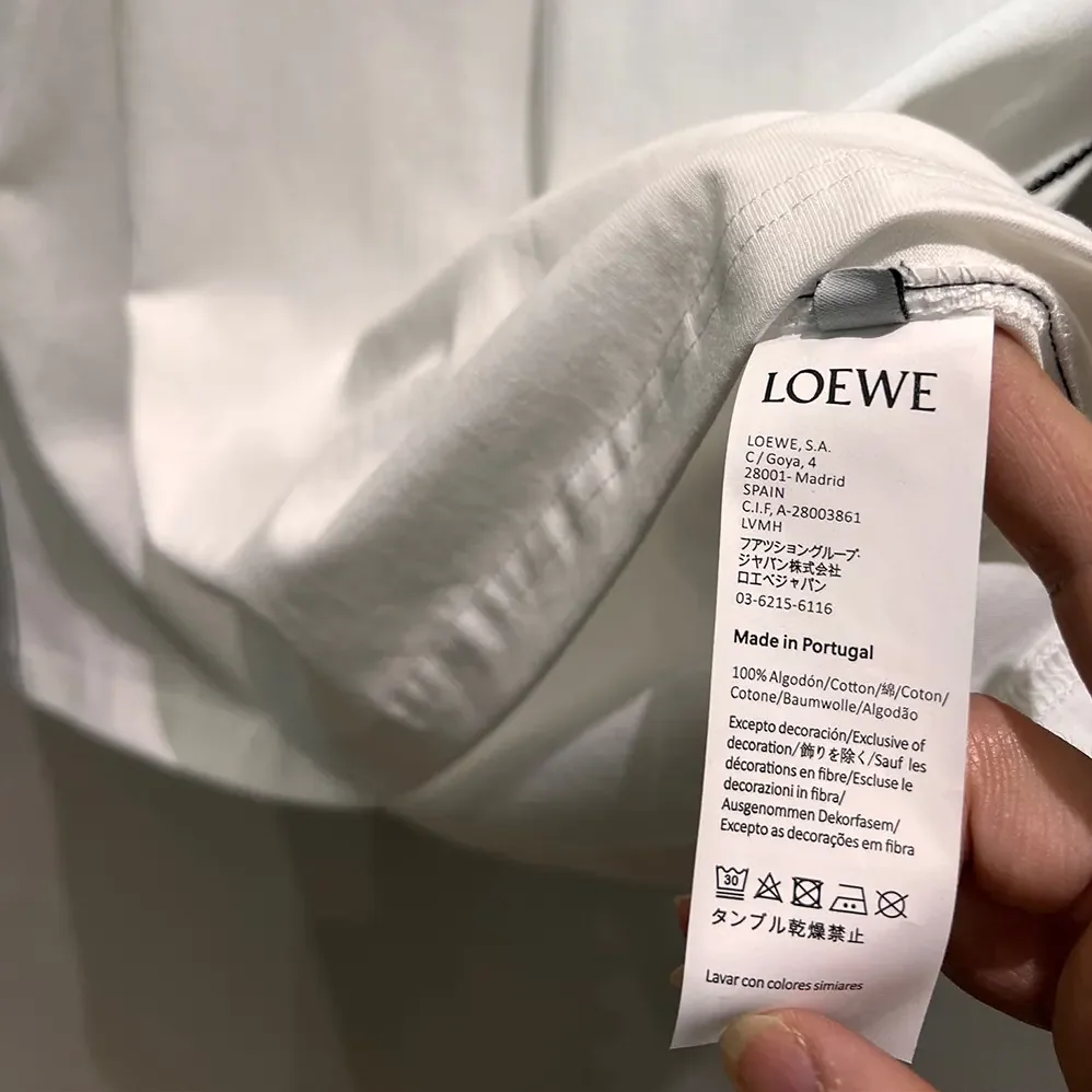 Loewe Regular Fit T-Shirt in Cotton for Women in White Loewe Regular Fit T-Shirt in Cotton for Women in White
