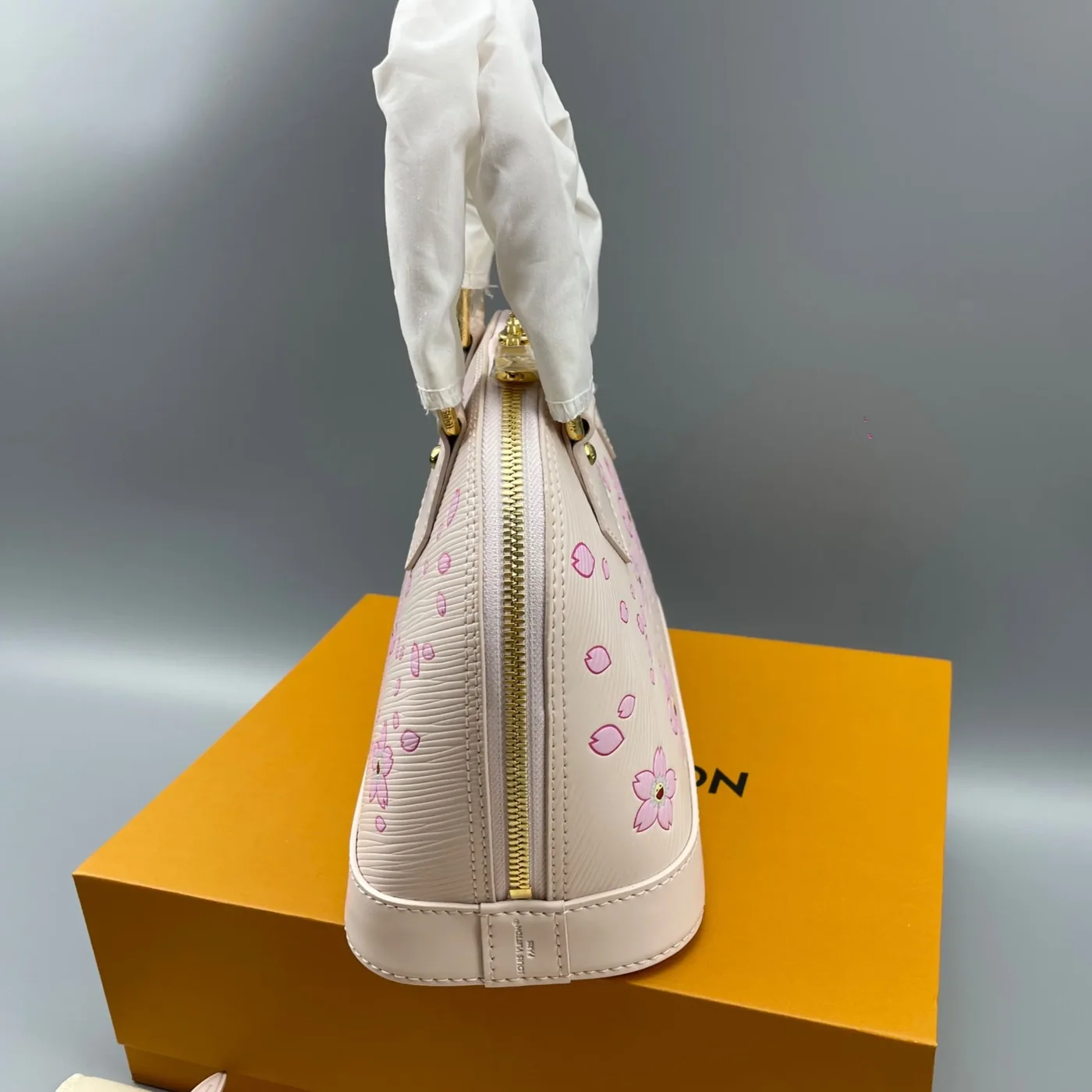 Louis Vuitton LV x TM Alma BB Top Handle Bag in Pink Gold Hardware