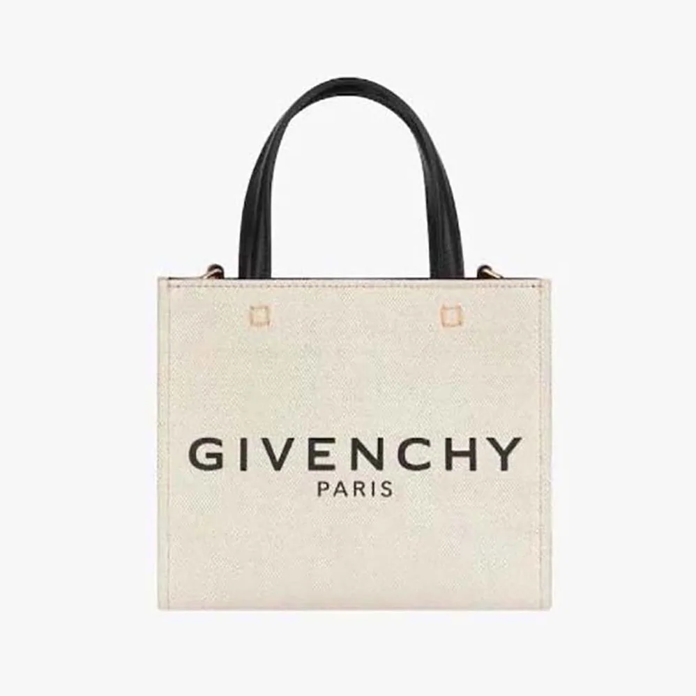 Givenchy Mini G Tote Shopping Bag in Canvas for Women in Beige Givenchy Mini G Tote Shopping Bag in Canvas for Women in Beige