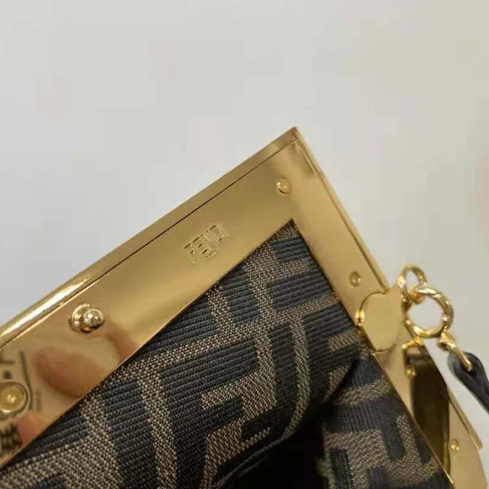 Fendi First Small Dark Brown Leather Bag for Women