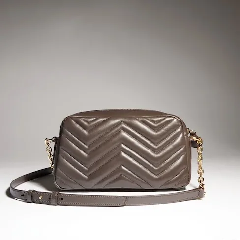 Gucci Marmont Camera Small Shoulder Bag in Dark Taupe Gold Hardware Gucci Marmont Camera Small Shoulder Bag in Dark Taupe Gold Hardware