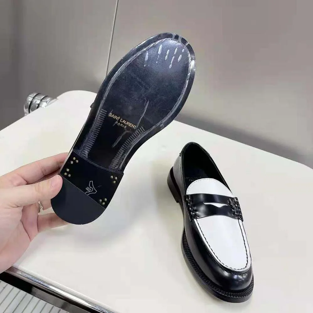 Celine Le Loafer Penny Slippers in Patent Leather for Women in White Celine Le Loafer Penny Slippers in Patent Leather for Women in White
