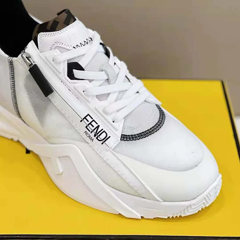 Fendi Flow White Nylon and Suede Low for Unisex in Tops