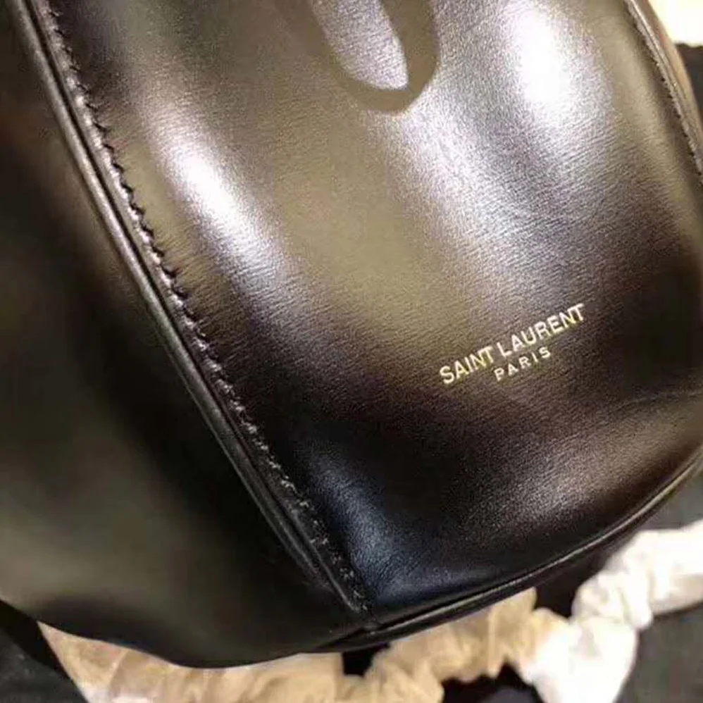 Saint Laurent YSL Saffiano Leather Mini Shoulder Bag for Women in Black Saint Laurent YSL Saffiano Leather Mini Shoulder Bag for Women in Black