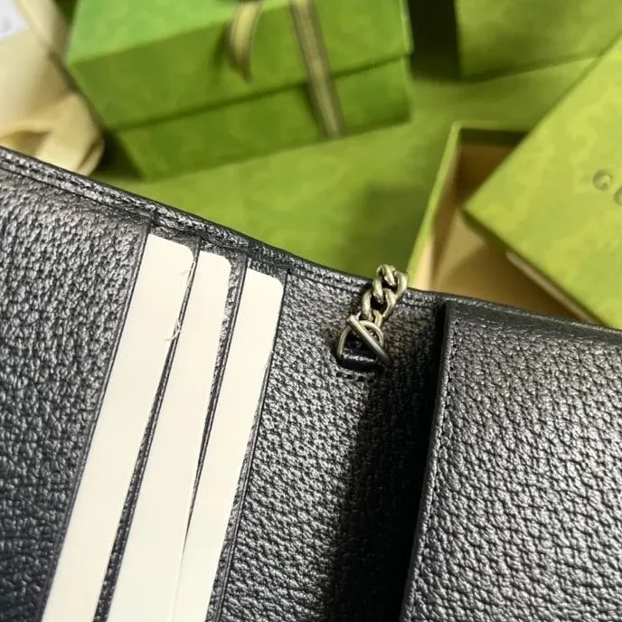Gucci Horsebit 1955 Wallet With Chain Beige And Blue / Gucci Horsebit 1955 Wallet With Chain Beige And Blue /
