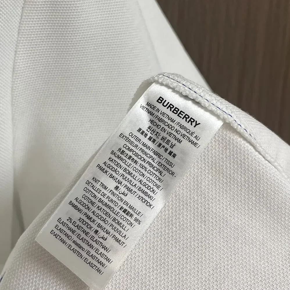Burberry Cotton Polo Shirt for Men in White Burberry Cotton Polo Shirt for Men in White