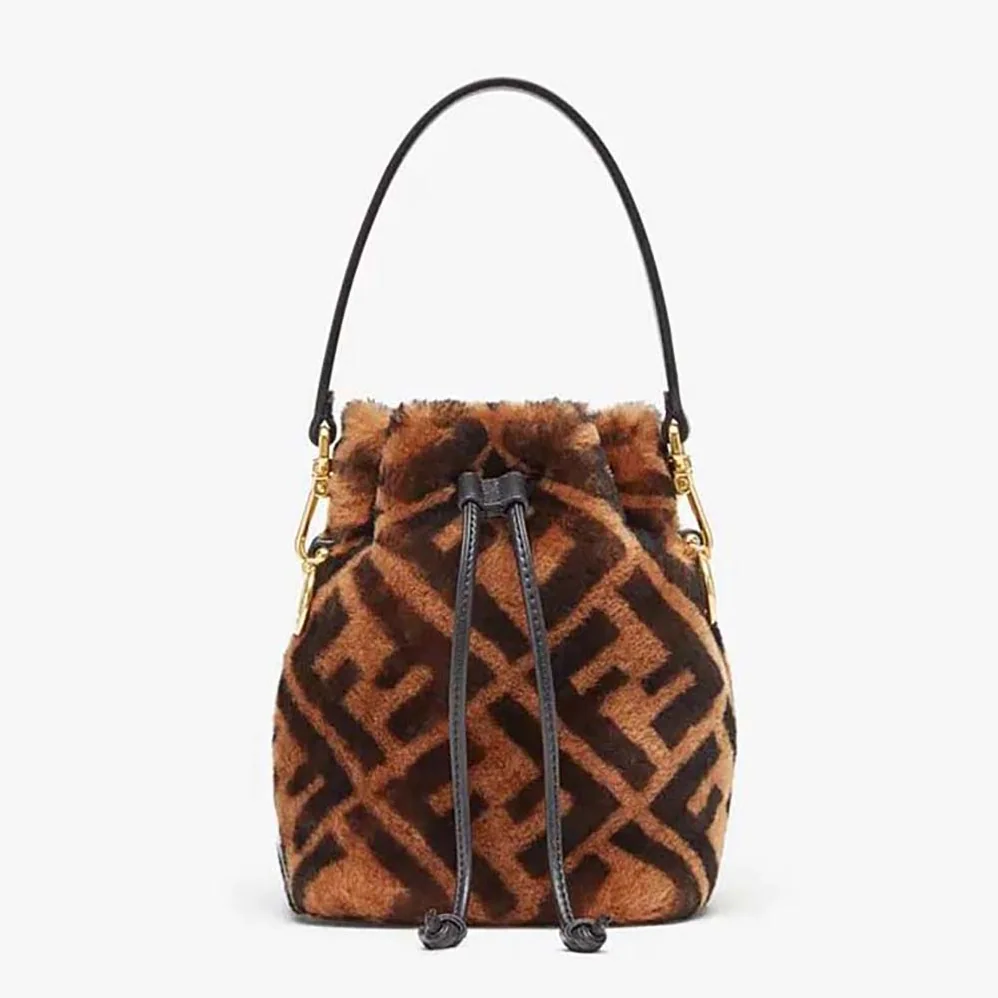 Fendi Mon Tresor Mini for Women in Bag in Brown Sheepskin Fendi Mon Tresor Mini for Women in Bag in Brown Sheepskin