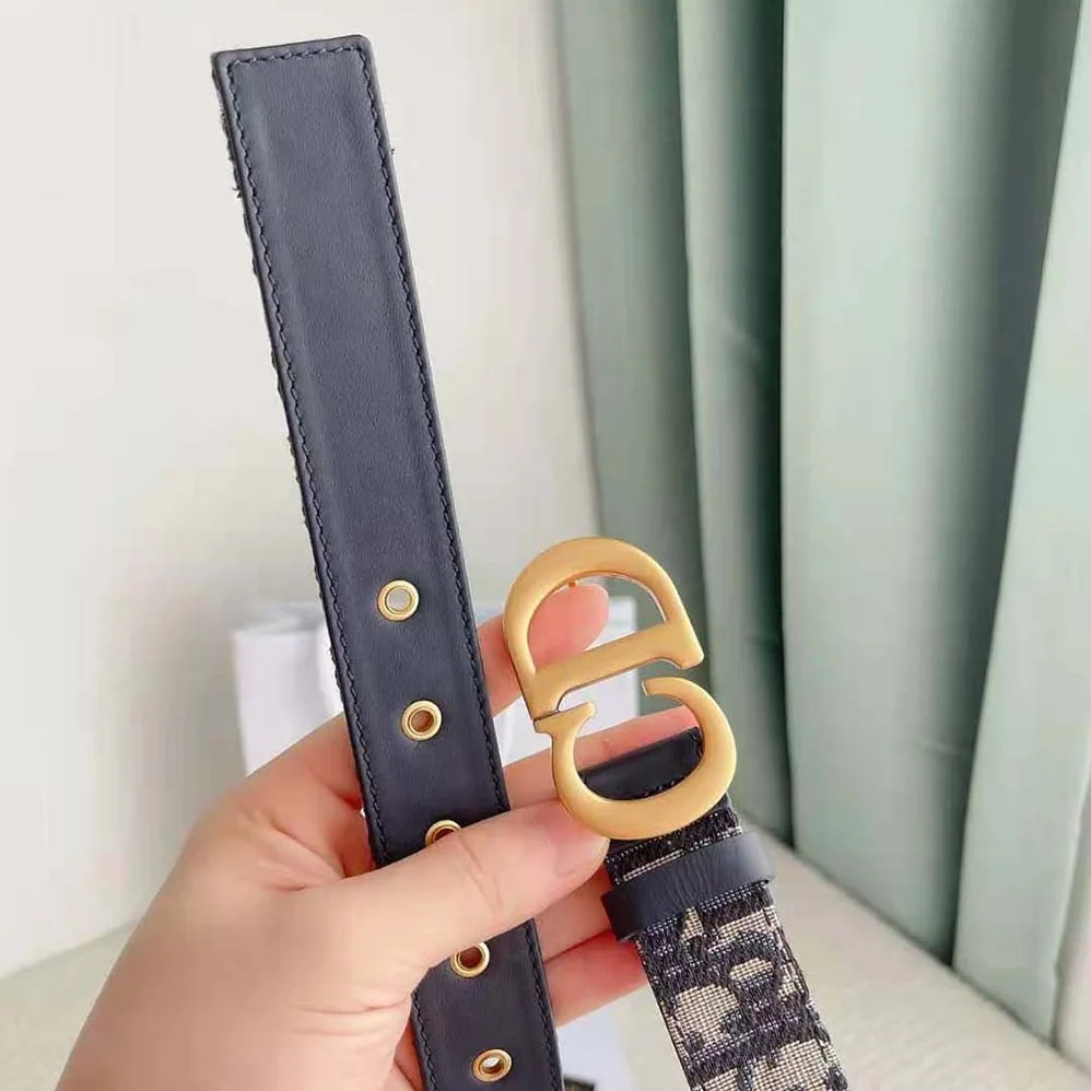 Dior 30 Montaigne Belt Blue Dior Oblique Jacquard 35 MM for Women Dior 30 Montaigne Belt Blue Dior Oblique Jacquard 35 MM for Women