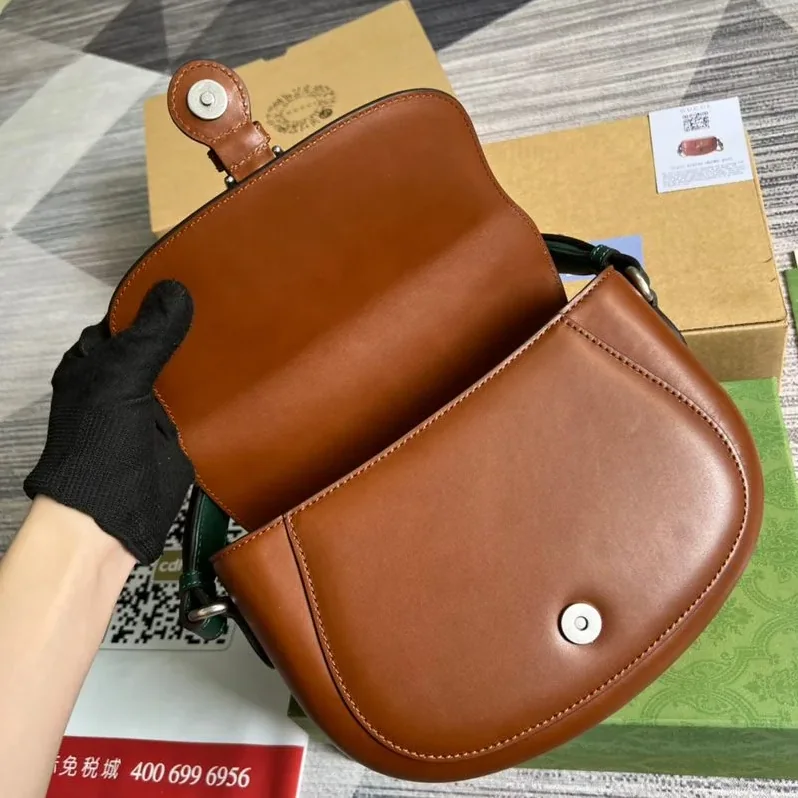 Gucci Aria Shoulder Bag in Brown Gold Hardware
