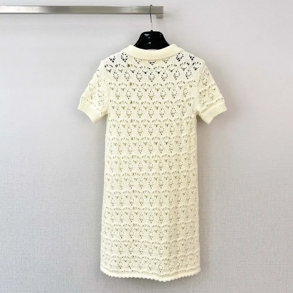 Celine Mini Dress in Cotton Pointelle for Women Celine Mini Dress in Cotton Pointelle for Women