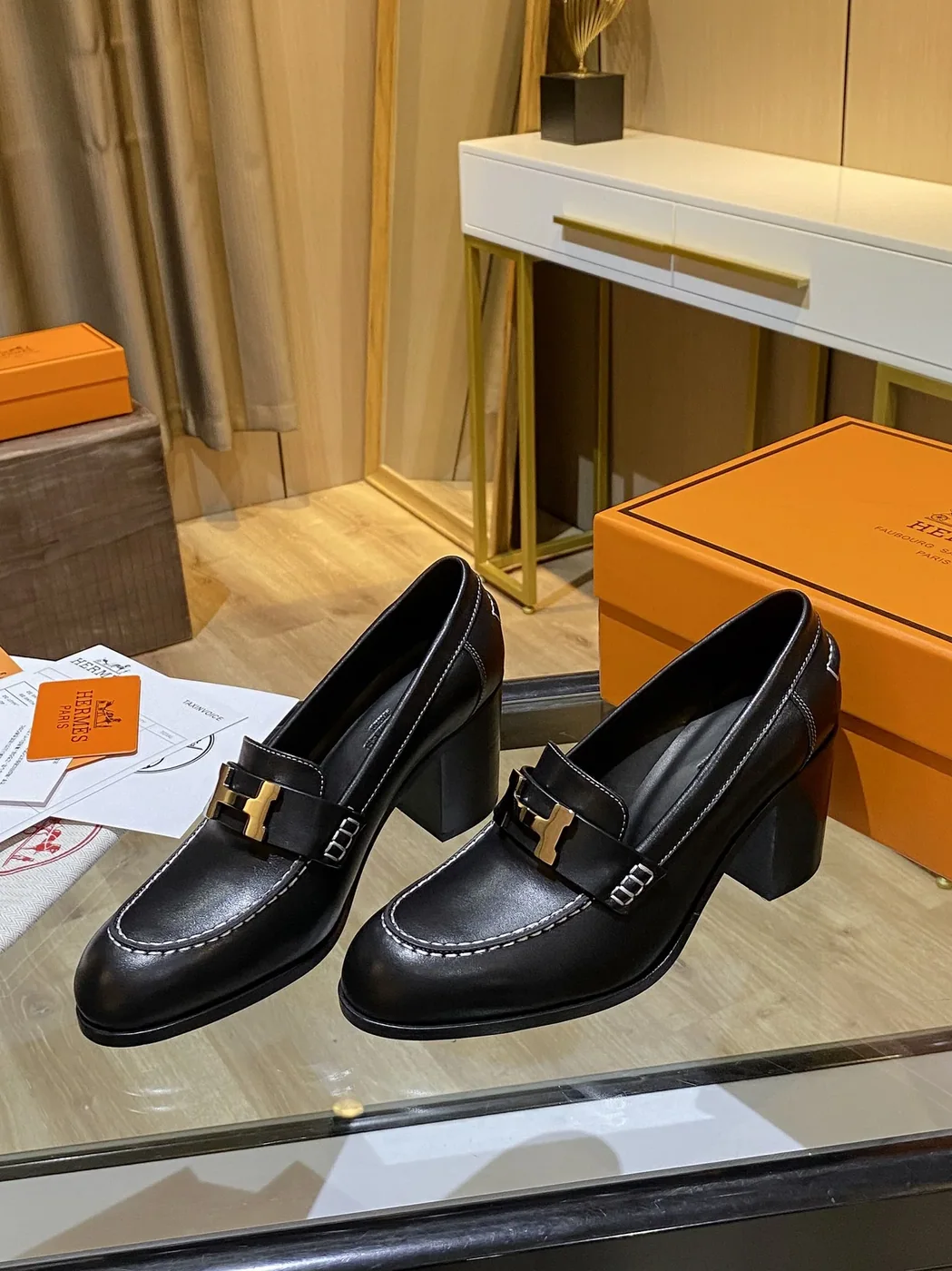 Hermes Shoes Heel Black / Hermes Shoes Heel Black /