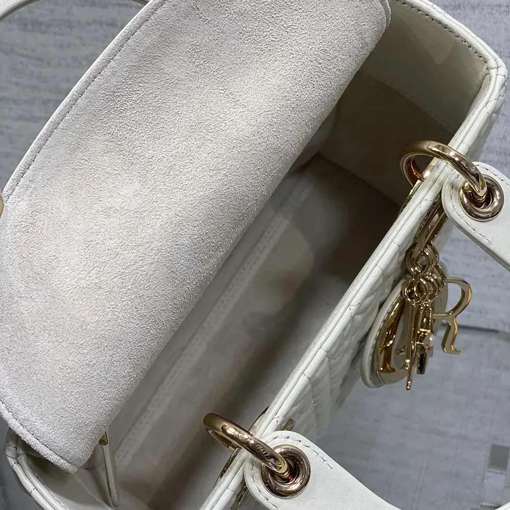 Dior Lady Dior Dioramour Bag Latte Cannage Lambskin with Star Motif for Women Dior Lady Dior Dioramour Bag Latte Cannage Lambskin with Star Motif for Women